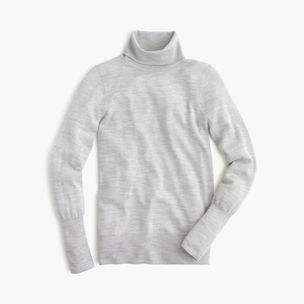 J Crew Wool Gray Turtleneck Sweater